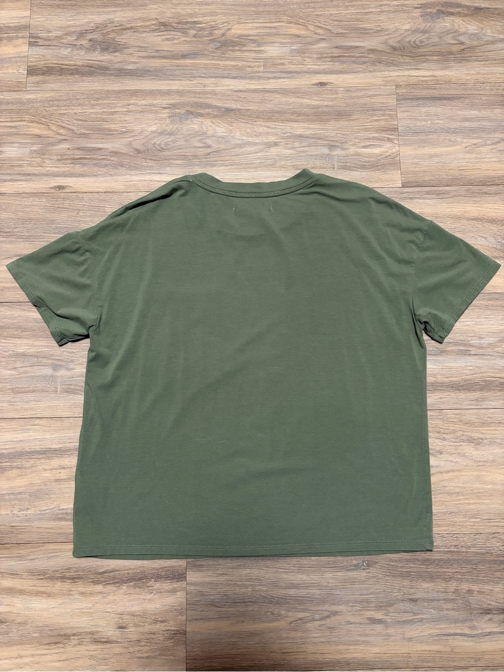 Magnolia Olive Green Lounge Set T Shirt & Shorts Pocket Tee XS - Picture 3 of 8